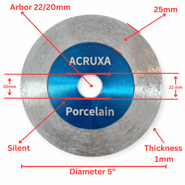 Diamond Saw Blade 5" Porcelain